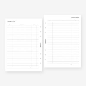 A5 Expense Tracker Planner Insert Agenda Refill for Filofax A5, Kikki K Large, LV GM sized 6 ring agendas, 5.8 x 8.3