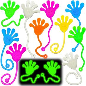 40PCS Sticky Hands for Kids Halloween Party Favor Goodie Bags Stuffers Pinata Fillers Classroom Students Prizes Stretchy Treasure Box Toys Bulk Preschool Kindergarten Graduation School for Boys Girls