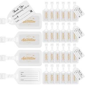 50 Sets White Luggage Tags Wedding Favors for Guests Bulk The Adventure Begins Luggage Tags with Name Card for Bridesmaid Gifts Weddings Bridal Bachelorette Party Travel Tag Suitcase