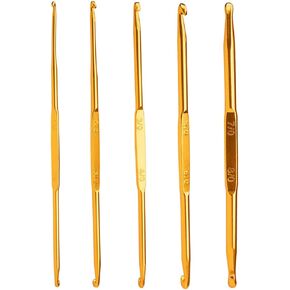 Craft County Crochet Hook Kit | 5 Double-Sided Crochet Hooks Ranging from 1 mm – 8 mm | Perfect for Starter or Travel Kits