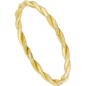 Solid Gold Stackable Rings for Women Thumb Ring 14k Gold Band Ring Dainty Stacking Rings Real Handmade Jewelry Rings Womens Thin Ring Size 5 to 9