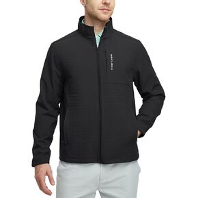 M MAELREG Mens Jacket Zipper Pockets Softshell Full Zip Midweight Water-Resistant Windbreaker Golf Winter Jackets for Men