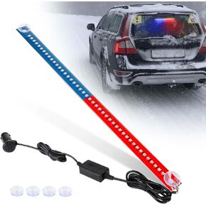 12Inch Mini Emergency Strobe Lights, Amber 44 LED Warning Flashing Safety Dash Front/Rear Windshield Lights for Construction Vehicles Trucks