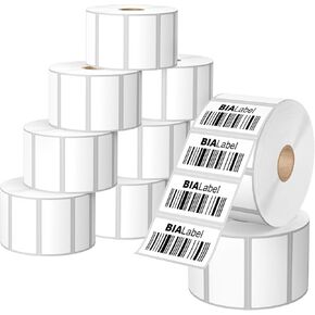 12 Rolls 2" X 1" Thermal Labels, 1300/Roll - Direct Thermal Labels Compatible with Zebra & Rollo Printers