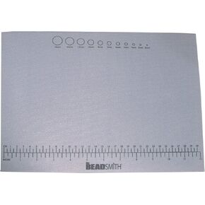 The Beadsmith Non-Slip Treasure Mat, 11 x 14 inches, Non-Slip Rubber Base with Soft Padded Surface, Laser Printed Measurements in Both inches and centimetres, Hangable Retail Put Up