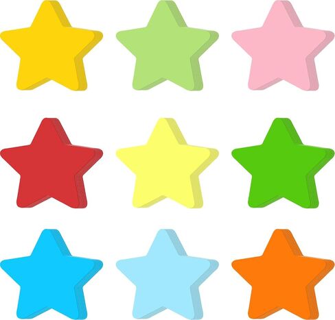 Star Cutouts, 72 Pcs 6 Inch Assorted Color Paper Stars Bulletin Board Cutouts Decorations Colorful Star Shape Die Cut Paper for DIY Crafts Projects Holiday Party Chalkboard Wall Decoration, 9 Colors in Saudi Arabia