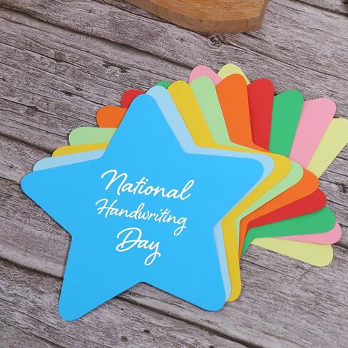 Star Cutouts, 72 Pcs 6 Inch Assorted Color Paper Stars Bulletin Board Cutouts Decorations Colorful Star Shape Die Cut Paper for DIY Crafts Projects Holiday Party Chalkboard Wall Decoration, 9 Colors in Saudi Arabia