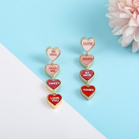 Madison Tyler Flower Pink Earrings for Women | Statement Lightweight Acrylic Hot Pink Dangle Earrings for Girls | Jewelry Gifts for Valentine's Day Wife Girlfriend Her in Saudi Arabia
