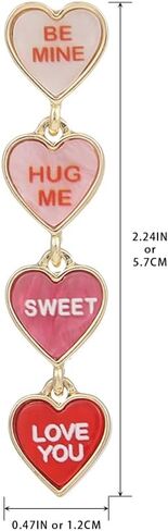 Madison Tyler Flower Pink Earrings for Women | Statement Lightweight Acrylic Hot Pink Dangle Earrings for Girls | Jewelry Gifts for Valentine's Day Wife Girlfriend Her in Saudi Arabia