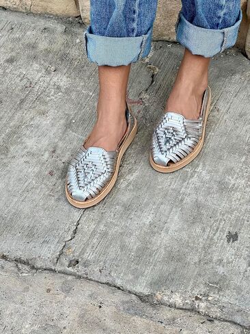 Macarena Collection Sandals women Huarache Sandal Colorful Leather Mexican Style 4150 in Kuwait