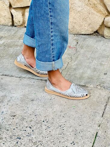 Macarena Collection Sandals women Huarache Sandal Colorful Leather Mexican Style 4150 in Kuwait