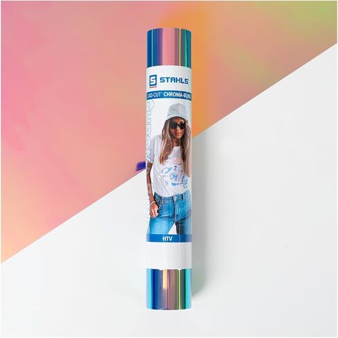 Stahls 'Color Shift HTV - فينيل نقل الحرارة Chroma Bling CAD - 12 بوصة × 3 قدم - تشطيب شديد اللمعان - تم اختباره في المعمل أكثر من 25 غسلة - يعمل مع أي قاطع فينيل وآمن لقواطع الليزر - تحول اللؤلؤ in Saudi Arabia