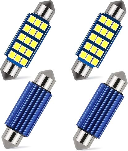 4 عبوات 578 لمبات LED ساطعة للغاية، مجموعة شرائح 6500K 2835 لأضواء باب خريطة القبة الداخلية LED 211-2 212-2 569 6411 6451 (42 مم) in Kuwait