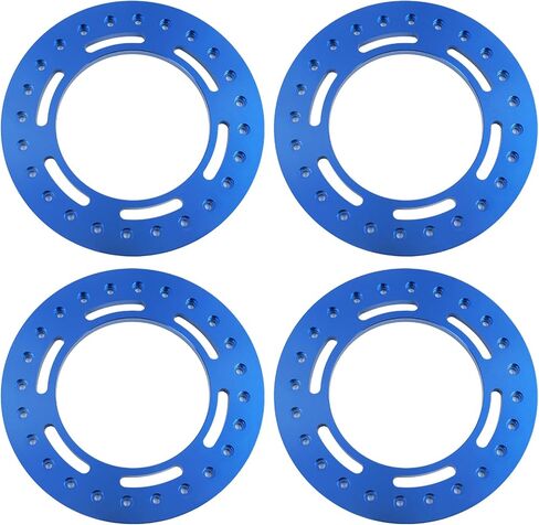 4PCS Aluminum Alloy 2.9" Beadlock Wheel Rim Replacement Rings for SCX6(AXI05000) RC Crawler Car Upgrade Metal Wheel Ring Parts (Blue) in Saudi Arabia