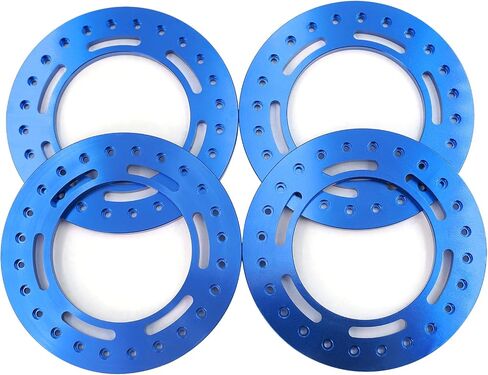 4PCS Aluminum Alloy 2.9" Beadlock Wheel Rim Replacement Rings for SCX6(AXI05000) RC Crawler Car Upgrade Metal Wheel Ring Parts (Blue) in Saudi Arabia