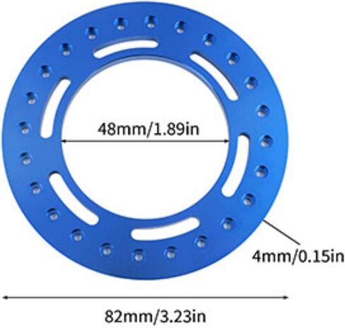 4PCS Aluminum Alloy 2.9" Beadlock Wheel Rim Replacement Rings for SCX6(AXI05000) RC Crawler Car Upgrade Metal Wheel Ring Parts (Blue) in Saudi Arabia