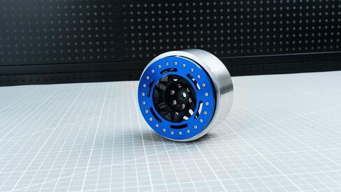 4PCS Aluminum Alloy 2.9" Beadlock Wheel Rim Replacement Rings for SCX6(AXI05000) RC Crawler Car Upgrade Metal Wheel Ring Parts (Blue) in Saudi Arabia