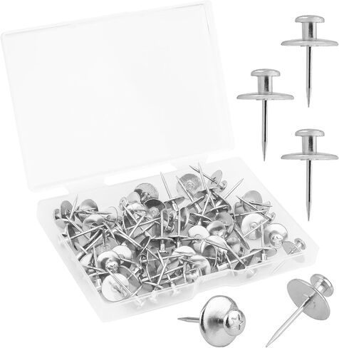 Picture Hanging Kit, Push Pins, Picture Hangers, Double Headed Thumb Tacks for Wall Hooks for Hanging, Nails for Hanging Pictures, Thumb Tacks for Tapestry Poster Drywall thumbtacks, 20 Pack, Black in Saudi Arabia
