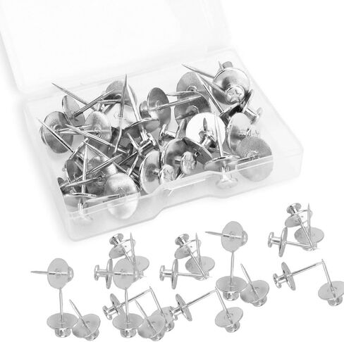 Picture Hanging Kit, Push Pins, Picture Hangers, Double Headed Thumb Tacks for Wall Hooks for Hanging, Nails for Hanging Pictures, Thumb Tacks for Tapestry Poster Drywall thumbtacks, 20 Pack, Black in Saudi Arabia