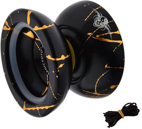 MAGICYOYO N11 كرة يويو احترافية غير مستجيبة من سبائك الألومنيوم يويو N11 (أسود مع ذهبي) مع حقيبة وقفاز و12 خيط يويو ومجموعة محمل سريعة الاستجابة in Kuwait