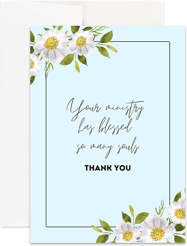 Simply Uncaged Christian Gifts Ministry Appreciation 5x7Inch Card for Pastor, Minister, Church Staff, Volunteers, Ministry Appreciation Gift Card for Ministers (Single Card) in Kuwait