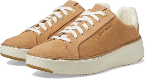 Cole Haan Grandprø Topspin Sneakers for Women - Lightweight Leather Upper - EVA Midsole - Rubber Toe White/Leo Print 10.5 B - Medium in Saudi Arabia