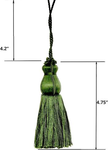 4 3/4-inch Long Key Tassel with a 4-inch Loop Cord | BT-5003-25 Hunter Green in Saudi Arabia