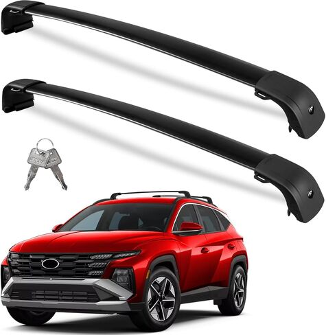 Roof Rack Cross Bars 220lbs Compatible with Hyundai Kona & Kona Electric 2024 2025,Heavy Duty Aluminum Lockable Roof Rails Crossbars Black Rooftop Cargo Carrier Luggage in Saudi Arabia
