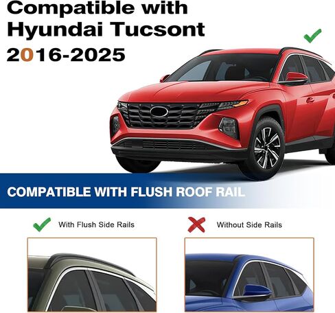 Roof Rack Cross Bars 220lbs Compatible with Hyundai Kona & Kona Electric 2024 2025,Heavy Duty Aluminum Lockable Roof Rails Crossbars Black Rooftop Cargo Carrier Luggage in Saudi Arabia