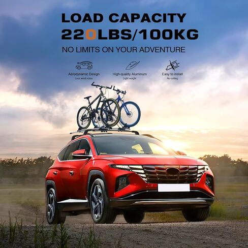 Roof Rack Cross Bars 220lbs Compatible with Hyundai Kona & Kona Electric 2024 2025,Heavy Duty Aluminum Lockable Roof Rails Crossbars Black Rooftop Cargo Carrier Luggage in Saudi Arabia