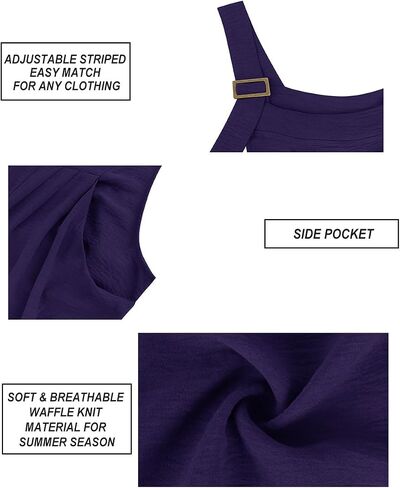 RITERA Plus Size Romper For Curvy Women Sleeveless Jumpsuits Loose Adjustable Strap Long Wide Leg Pant Pocket Casual XL-5XL in Saudi Arabia