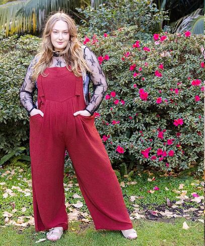 RITERA Plus Size Romper For Curvy Women Sleeveless Jumpsuits Loose Adjustable Strap Long Wide Leg Pant Pocket Casual XL-5XL in Saudi Arabia