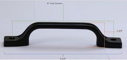 هاميلتون باوز RV مقبض خارجي لإمساك الباب بشريط مساعدة لمركبة RV، مقطورة، العربة، منزل متنقل، مقطورة البضائع، استبدال القارب OEM (بلاستيك أسود) (أسود 2-حزمة) in Kuwait