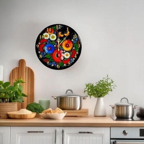 Owl. William Morris Round Wooden Wall Clock 11.4"" (29 cm), 441730 in Saudi Arabia