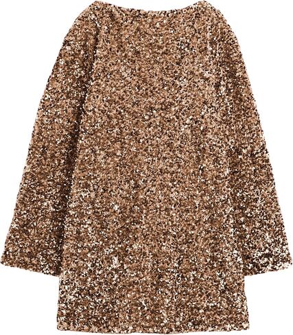 Lentta Women's Sequined Dress Petersham Ribbon Long Sleeve Party Night Out Club Festival Dresses in Saudi Arabia