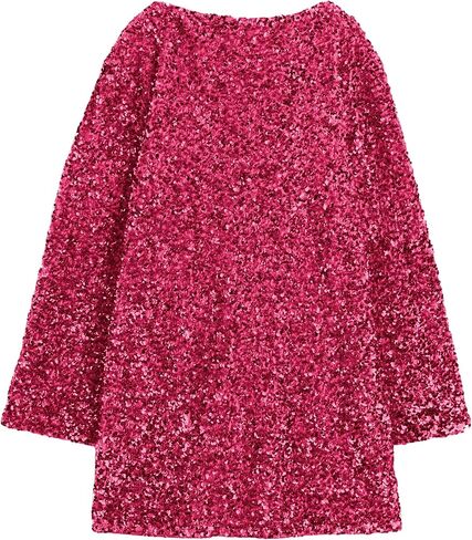 Lentta Women's Sequined Dress Petersham Ribbon Long Sleeve Party Night Out Club Festival Dresses in Kuwait