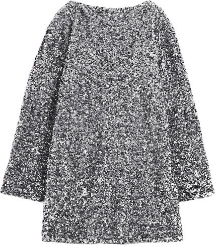 Lentta Women's Sequined Dress Petersham Ribbon Long Sleeve Party Night Out Club Festival Dresses in Saudi Arabia