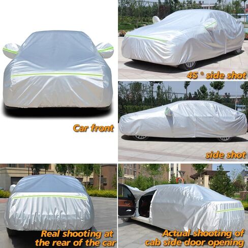 KEYOOG 6-layer Full Car Cover Is All-weather Waterproof, Universal In All Seasons, Snow Prevention, Rainproof, Acid Rainproof, Sunscreen, Ultraviolet-proof, Universally Applicable To Sedan (206"-216") in Saudi Arabia