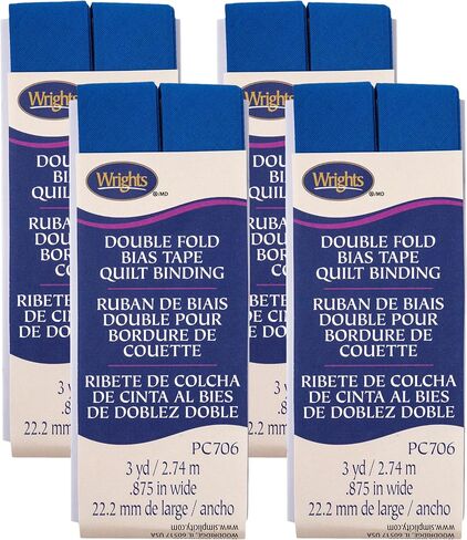 Wrights Snorkel Blue Double Fold Quilt Binding 7/8" X3yd, 1 Count (Pack of 1) in Kuwait