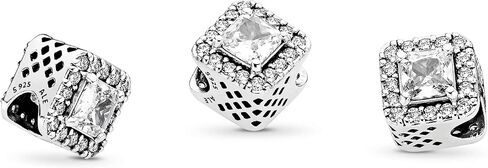 سوار PANDORA Geometric Radiance Charm أساور ساحرة خالدة - مجوهرات نسائية مذهلة - هدية للنساء في حياتك - مصنوعة من الفضة الاسترليني والزركونيا المكعبة in Saudi Arabia