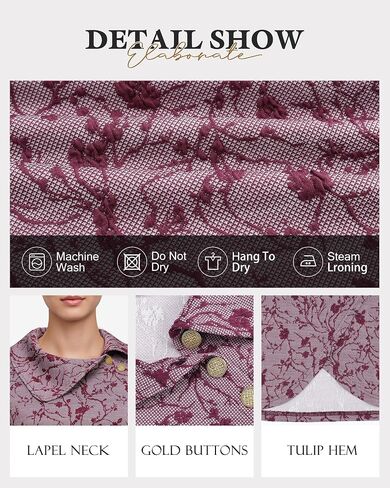 Bebonnie Women's Long Sleeve Lapel Neck Lightweight Sweatshirt Pullover Tunic Tops with Buttons in Saudi Arabia