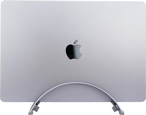 Adjustable Vertical Laptop Stand - 6061 Aluminum, CNC Precision, Anodized Finish, Fits All Laptops Including 17-inch, Ventilated Design, Anti-Slip Silicone Pads, ARC Shaped Stands in Kuwait