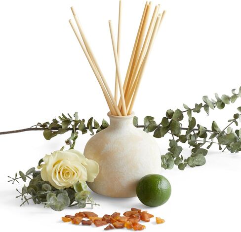 BLUEME Renew-Ivy & Rose, 5.92 Fl Oz Wellness Diffuser, Contains Essential Oil, Sustainable, Hand Finished, Premium, Luxury Ceramic, Natural Rattan Reeds in Saudi Arabia