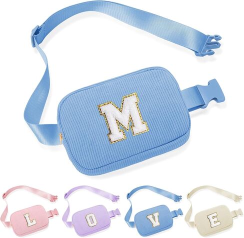 YOOLIFE Gifts for Girl Teen Girls Birthday Gifts - Personalized Gifts for Women, Gifts for Daughter Sister Friends Girlfriend, Pink Initial Crossbody Bag Fanny Pack Belt Bag Gifts Teens Girls (Pink A) in Kuwait