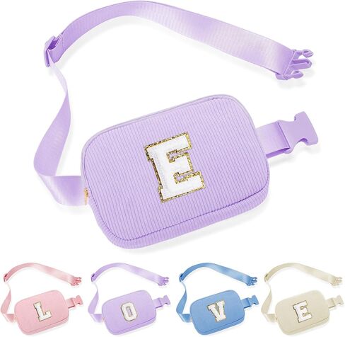 YOOLIFE Gifts for Girl Teen Girls Birthday Gifts - Personalized Gifts for Women, Gifts for Daughter Sister Friends Girlfriend, Pink Initial Crossbody Bag Fanny Pack Belt Bag Gifts Teens Girls (Pink A) in Kuwait