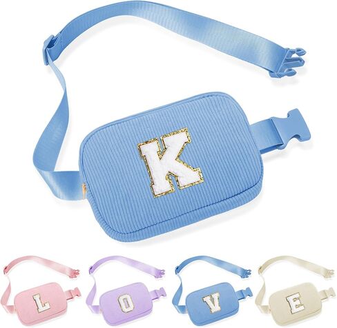 YOOLIFE Gifts for Girl Teen Girls Birthday Gifts - Personalized Gifts for Women, Gifts for Daughter Sister Friends Girlfriend, Pink Initial Crossbody Bag Fanny Pack Belt Bag Gifts Teens Girls (Pink A) in Kuwait