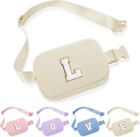 YOOLIFE Gifts for Girl Teen Girls Birthday Gifts - Personalized Gifts for Women, Gifts for Daughter Sister Friends Girlfriend, Pink Initial Crossbody Bag Fanny Pack Belt Bag Gifts Teens Girls (Pink A) in Kuwait