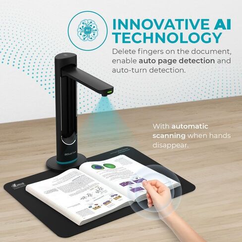 ماسح ضوئي IRIScan Desk لكاميرا مستندات الكمبيوتر المحمول a3 Scanner- v6business: متخيل 2x16MP/21MP، ماسح ضوئي للمكتبة، محرر PDF مجاني، ماسح ضوئي محمول، ماسح ضوئي للكتب، إخفاء إصبع منحنى AI، Win Mac in Saudi Arabia