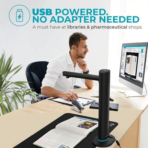ماسح ضوئي IRIScan Desk لكاميرا مستندات الكمبيوتر المحمول a3 Scanner- v6business: متخيل 2x16MP/21MP، ماسح ضوئي للمكتبة، محرر PDF مجاني، ماسح ضوئي محمول، ماسح ضوئي للكتب، إخفاء إصبع منحنى AI، Win Mac in Saudi Arabia