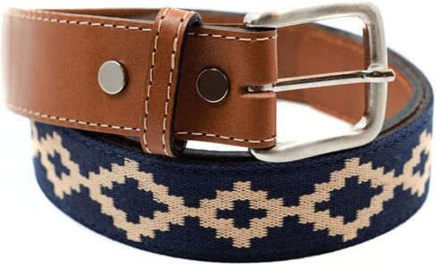 Interchangeable Handmade Woven Polo Belt - Guarda Pampas Design, Crafted from Full Grain Leather in Kuwait